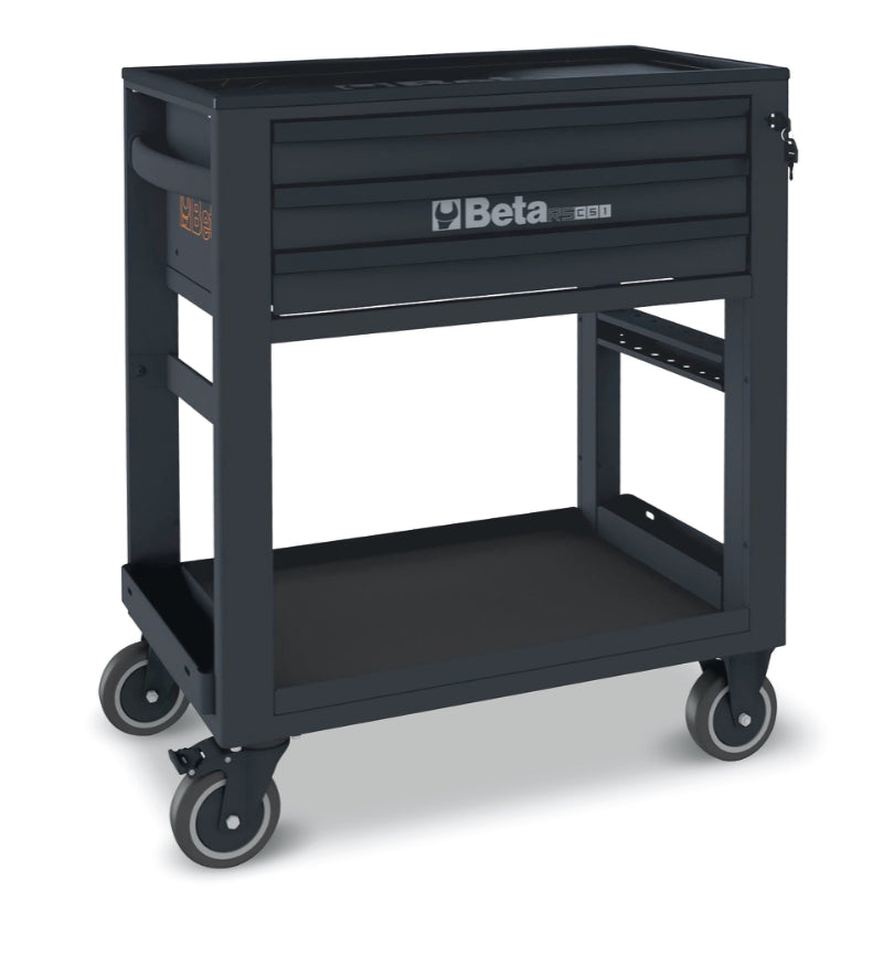 Service Tool Trolley with 3 Drawers, ABS Worktop, 4 Castors 125mm, 400kg Load Capacity - Beta Tools RSC51-FO
