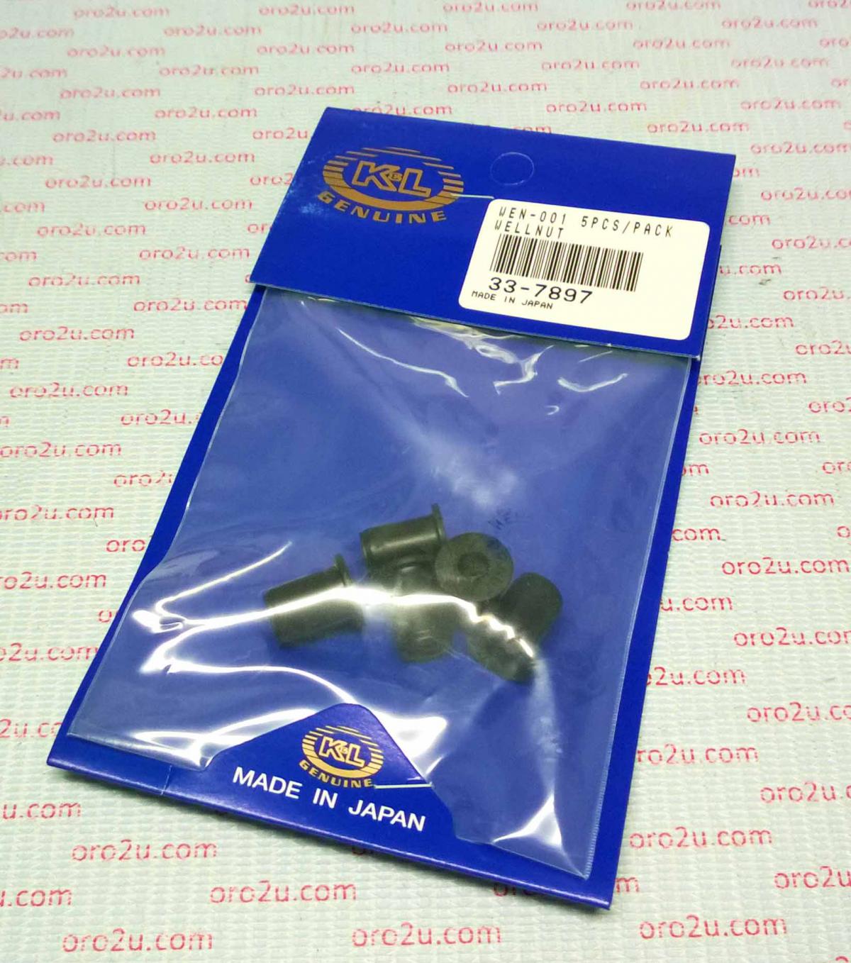 WELLNUT M5 C550 TYPE (5PK), K&L 33-7897 HON, SUZ, KAW, YAM, 90111-MFL-D01, 92015-1757, 92210-0498, 09159- 05048, 94619-27A00, 90179-05523-00