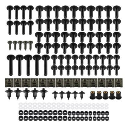FAIRING BOLT KIT 190pcs. BLACK Suzuki, SV650 SV1000 V-strom 650 1000 Bandit 400 600 1200 GSF400 GSF1200 GS500