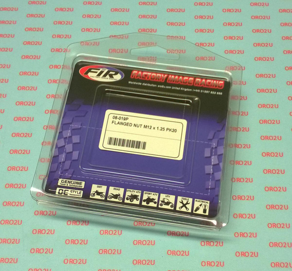 M12 x 1.25mm FLANGE NUT, PACK OF 20