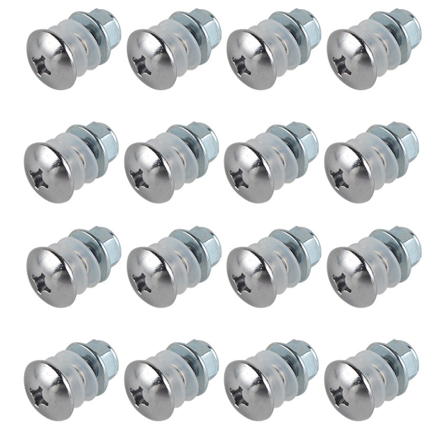 Plastic Fender Mounting Kit M6 x 16mm Bolt, Flange Nut & Nylon Washer Set - Pack of 16 - 64pcs
