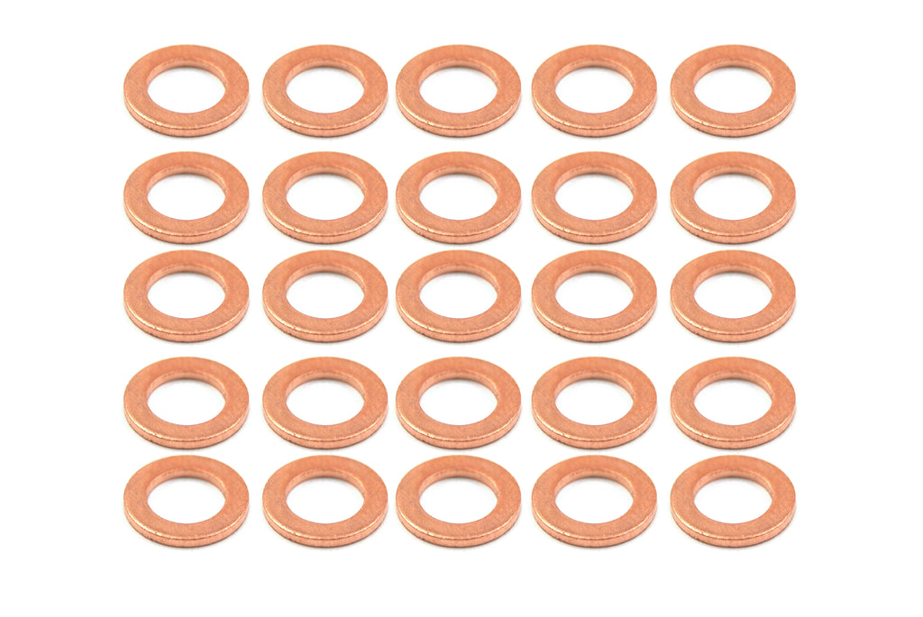 COPPER WASHER M6 PK OF 25, SIZE ID6 x OD10 x W1.00mm