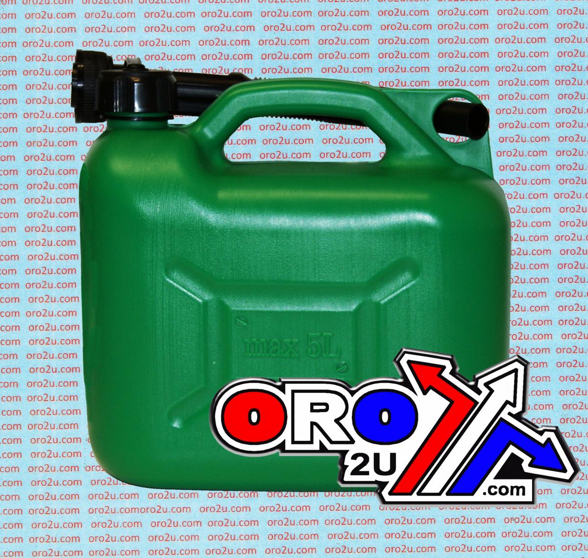 5L FUEL CAN WITH SPOUT GREEN JERRY CAN 847074