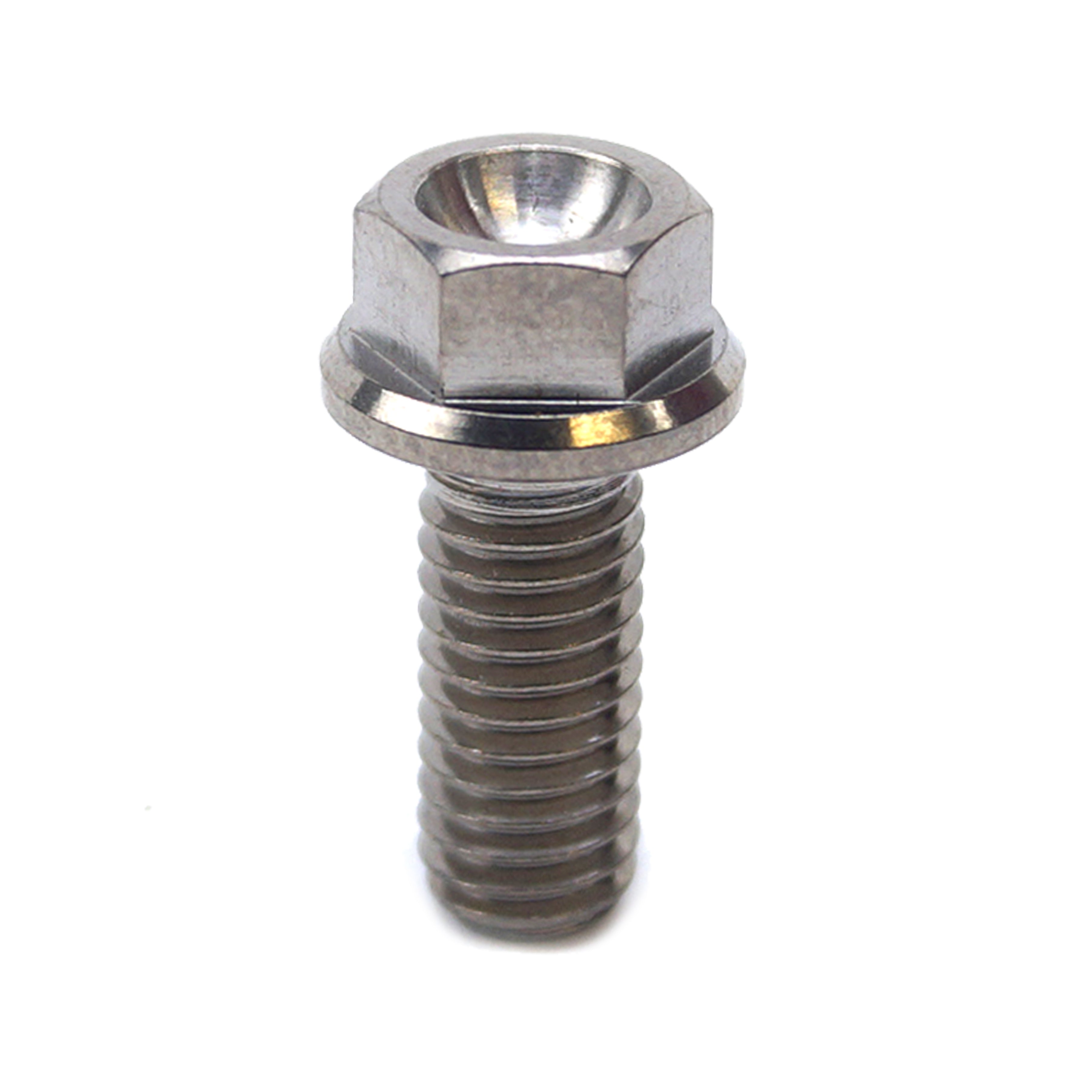 TITANIUM GR5 BOLT M6 x 15mm EACH, FLANGE OD: 11mm / HEX SIZE: 8mm, /