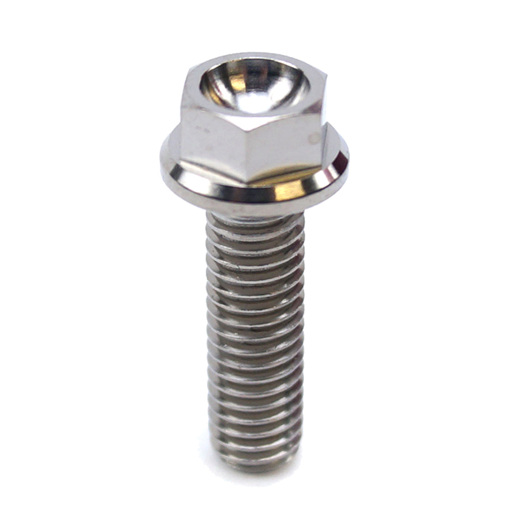 TITANIUM GR5 BOLT M6 x 20mm EACH, FLANGE OD: 11mm / HEX SIZE: 8mm, /