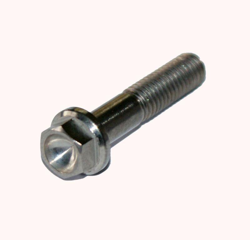 TITANIUM GR5 BOLT M6 x 30mm EACH, FLANGE OD: 11mm / HEX SIZE: 8mm, /