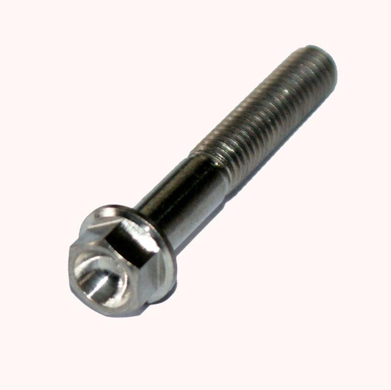 TITANIUM GR5 BOLT M6 x 40mm EACH, FLANGE OD: 11mm / HEX SIZE: 8mm, /