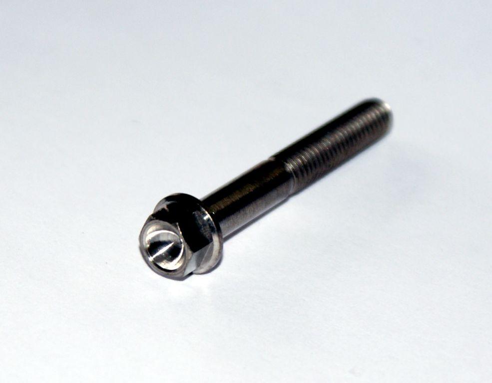 TITANIUM GR5 BOLT M6 x 45mm EACH, FLANGE OD: 11mm / HEX SIZE: 8mm, /