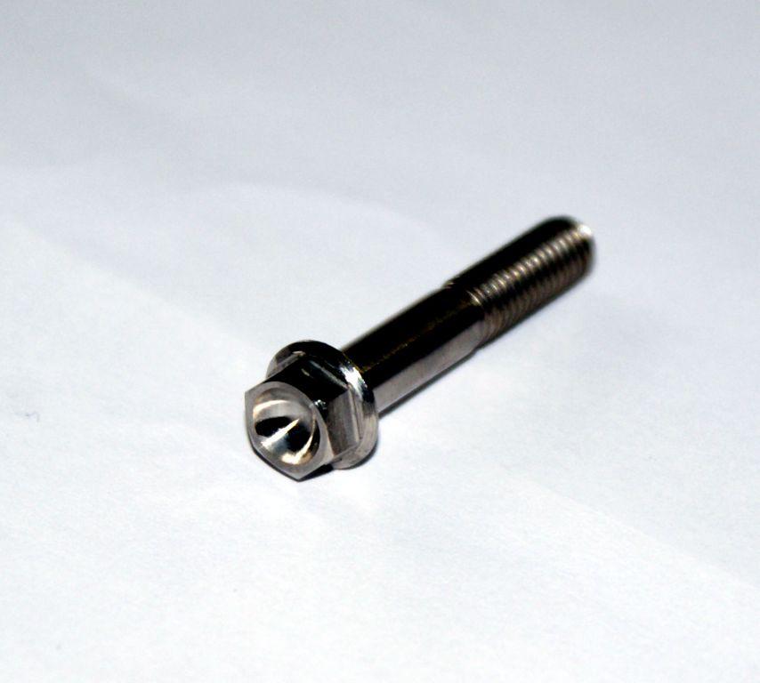 TITANIUM GR5 BOLT M6 x 80mm EACH, FLANGE OD: 11mm / HEX SIZE: 8mm, /