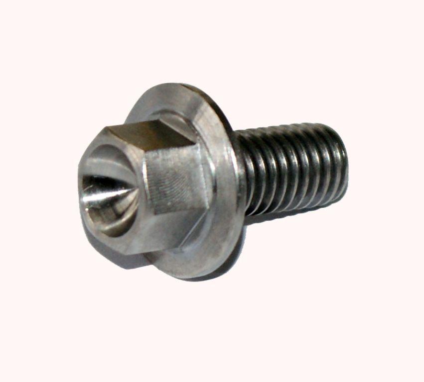TITANIUM GR5 BOLT M8 x 16mm EACH, FLANGE OD: 17mm / HEX SIZE: 10mm, /