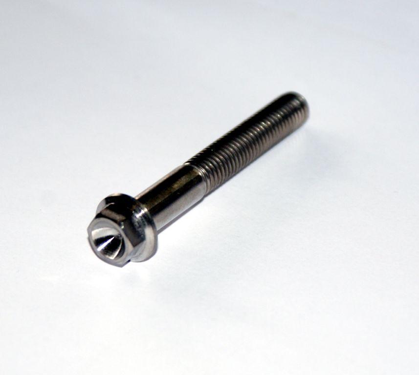 TITANIUM GR5 BOLT M8 x 60mm EACH, FLANGE OD: 14mm / HEX SIZE: 10mm, /