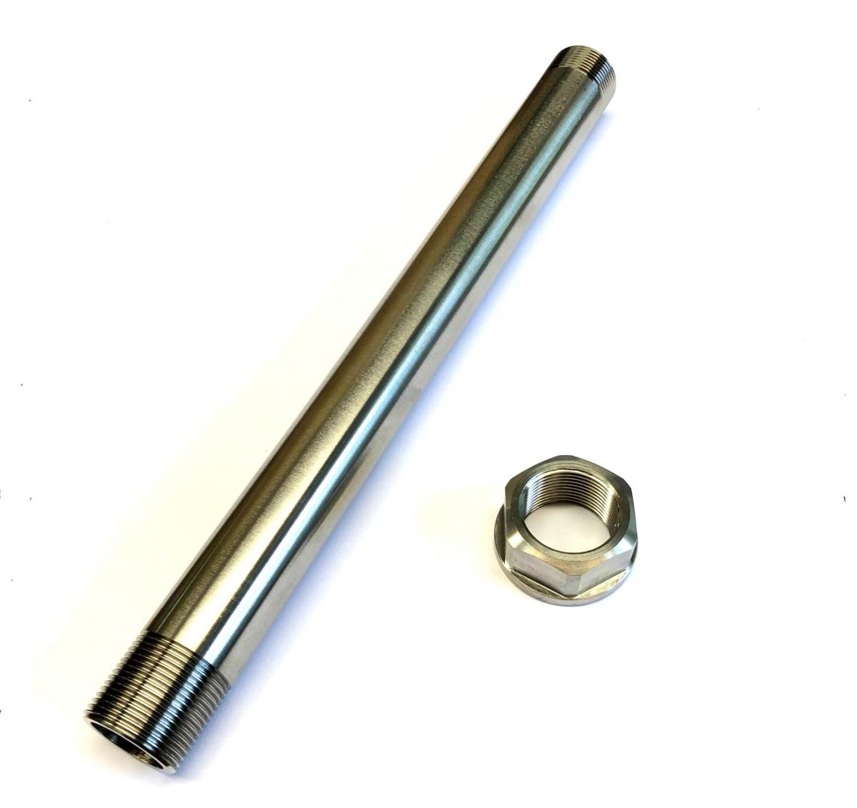 KTM NEW REAR SPINDLE & NUT M25x1.5, TITANIUM GR5 / SX XC SC-F XC-F, 77710085044 / 61010086000