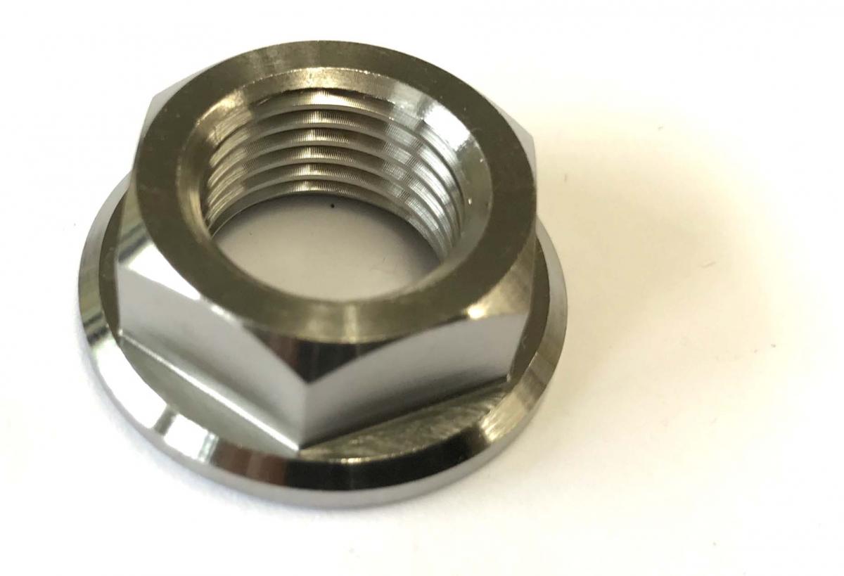 HONDA FRONT SPINDLE NUT M16x1.5, TITANIUM GRADE 5 / OEM REF: 90301-KZ4-J40