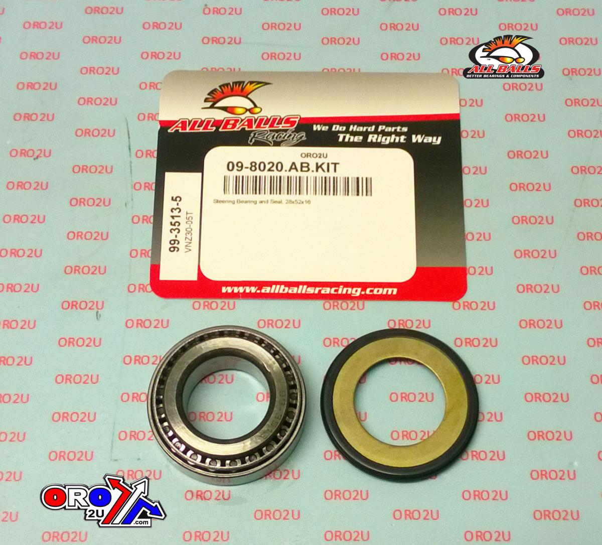 BEARING TAPER & SEAL KIT, ALLBALLS 99-3513-5, 28x52x16