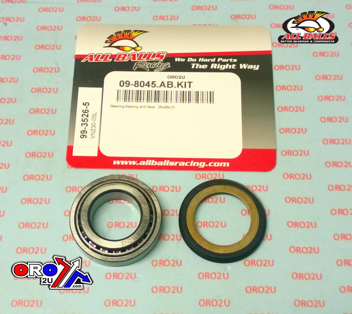 BEARING TAPER & SEAL KIT, ALLBALLS 99-3526-5, 25x46x13, 25x46x12