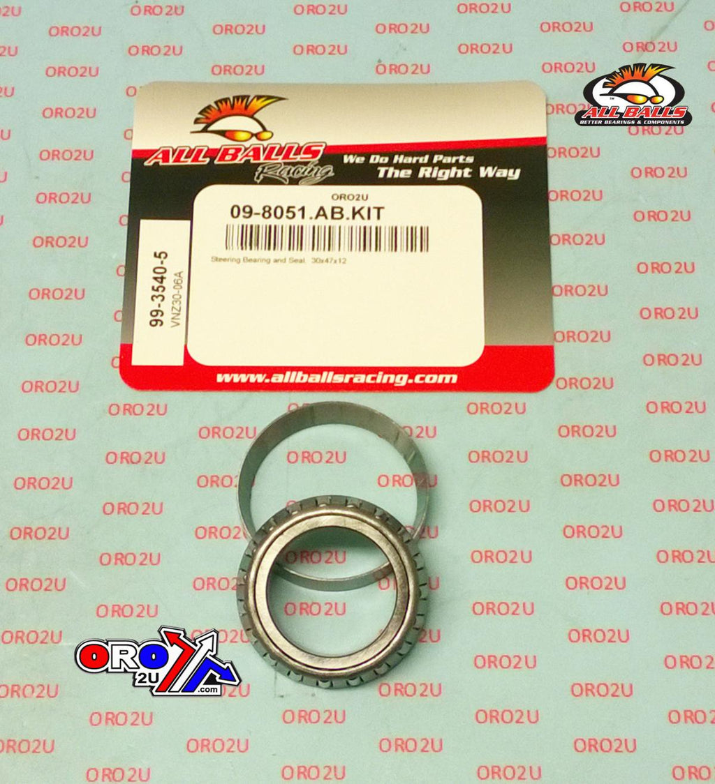 BEARING TAPER & SEAL KIT, ALLBALLS 99-3540-5, 30x47x12, OPEN
