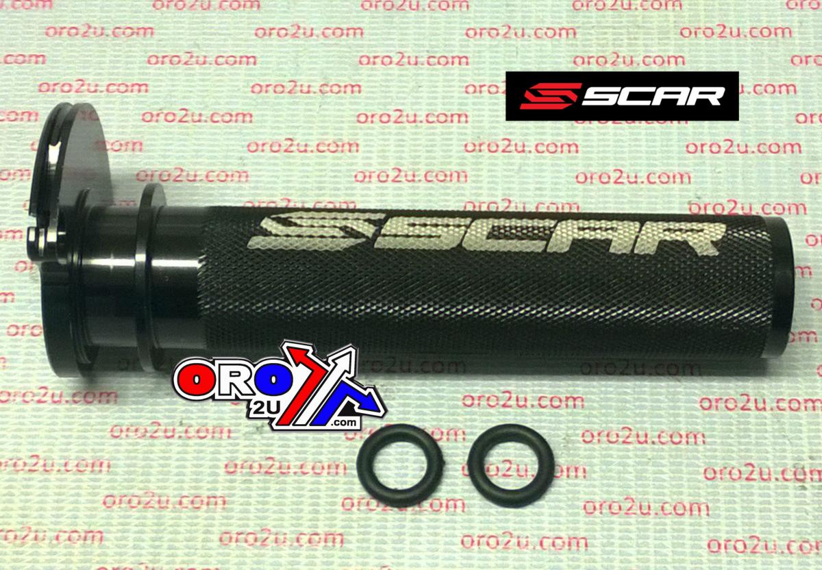 THROTTLE TUBE / BEARING, KTM 2-STK SCAR RACING TT503 BLACK, ALUMINIUM CNC BILLET 2-STROKE