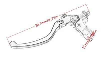 CNC CLUTCH LEVER ASSEMBLY, FLEXI / FOLDING