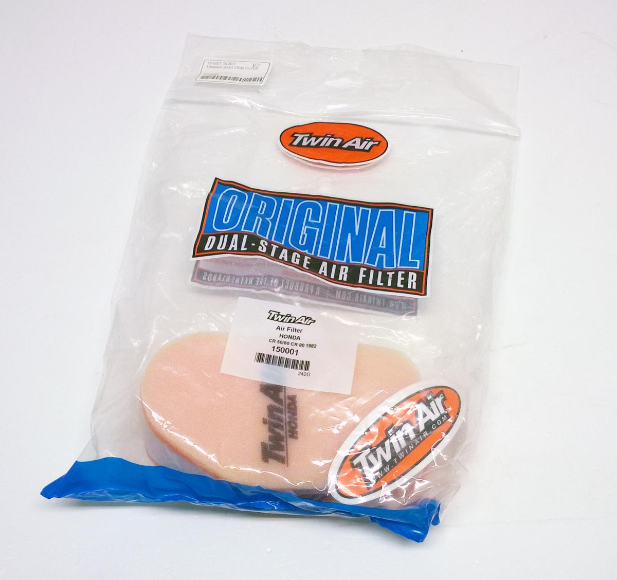 AIR FILTER CR80 82-83 CR50 60, TWINAIR 150001 HONDA CR80