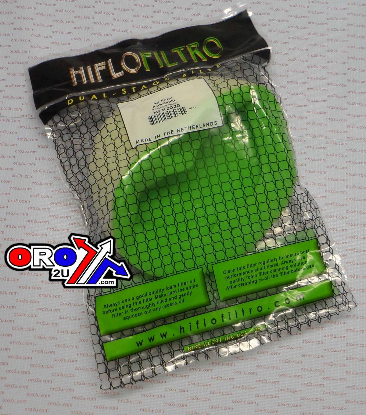 AIR FILTER 92-93 KX125 KX250, HIFLO HFF2020 KAWASAKI