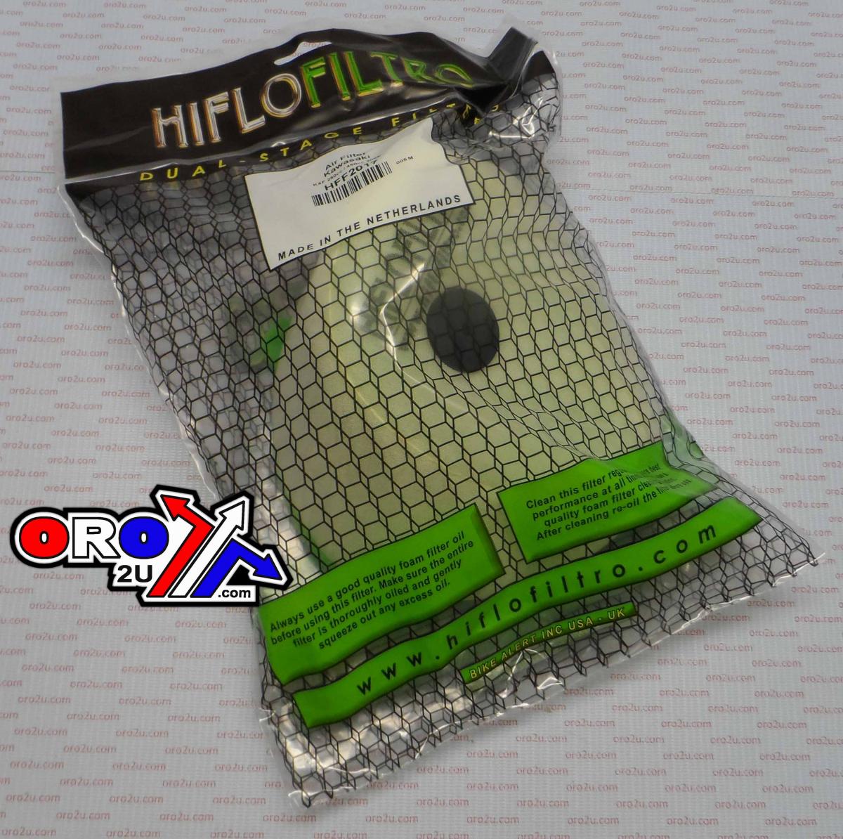 AIR FILTER KX250F KXF450 06-16, HIFLO HFF2017 KAWASAKI