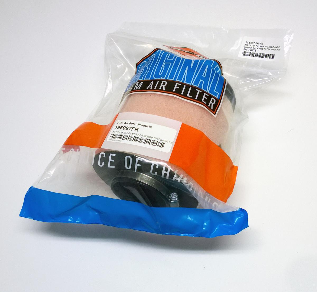 AIR FILTER POLARIS 500 ACE/RANGER 2017-18, TWINAIR BACK FIRE FILTER 156087FR