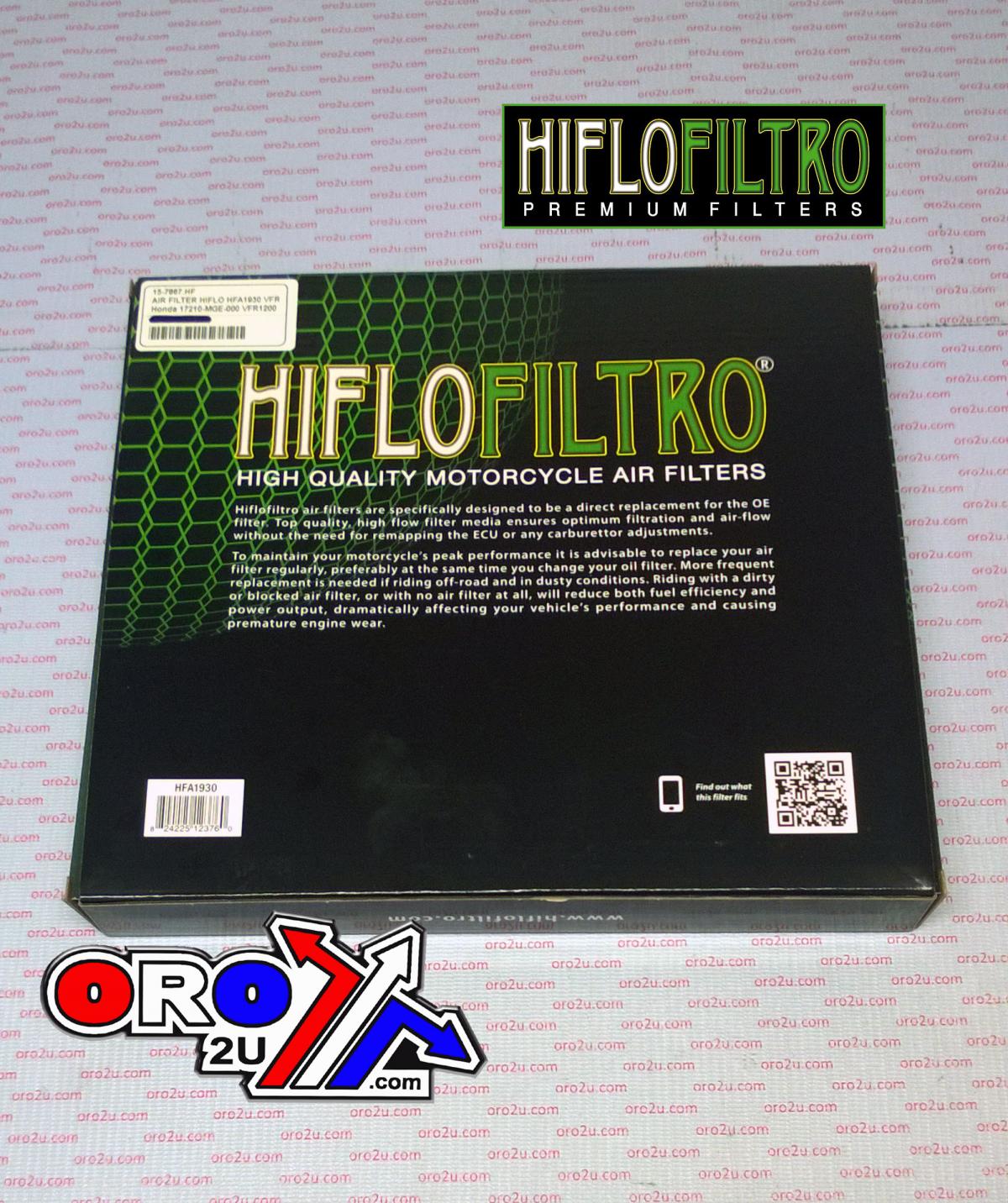 AIR FILTER HIFLO HFA1930 VFR, Honda 17210-MGE-000 VFR1200