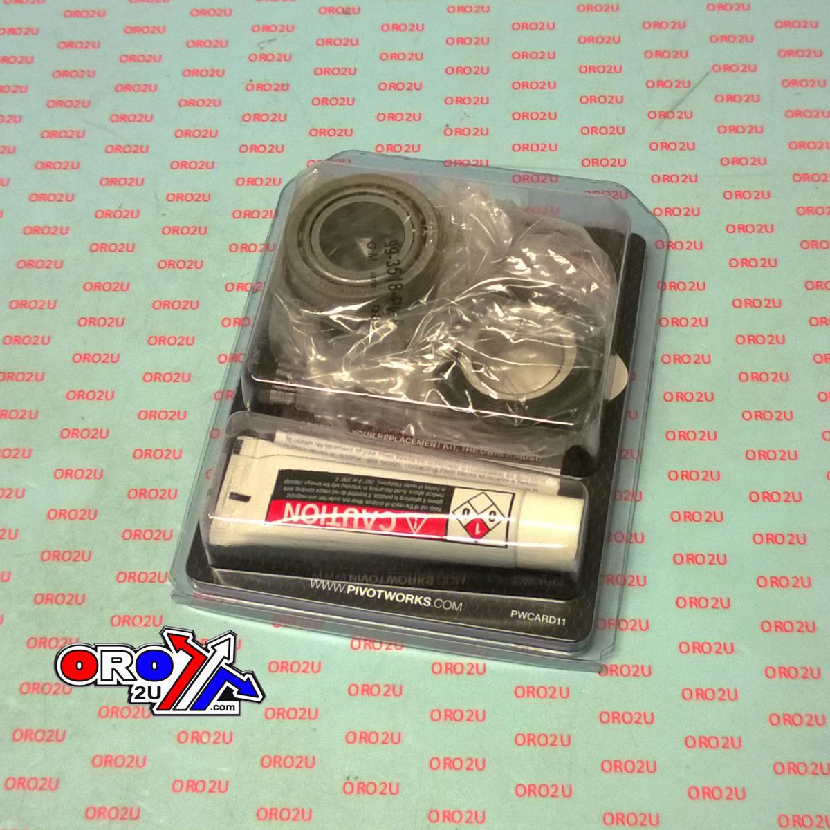 STEERING BEARING & SEAL KIT., PIVOT WORKS PWSSK-K08-000, CRM125R (NOT US MODEL) 93-99, NX125 (EURO) 95-97, Kawasaki KDX175 80-82, KDX250 80, KDX400 79-80, KL