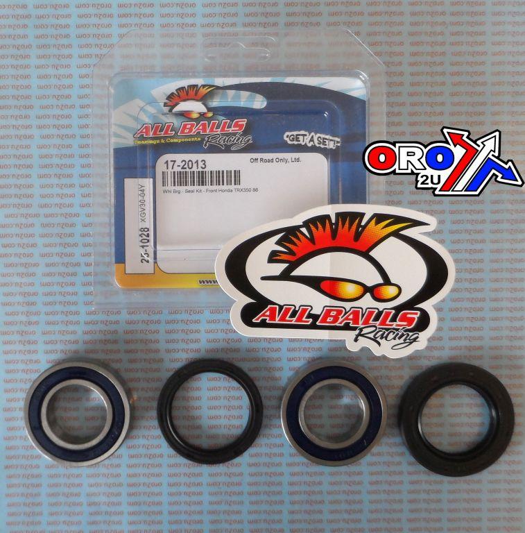 WHEEL BEARING KIT FRONT 1986 HON TRX350, ALLBALLS 25-1028 ATV