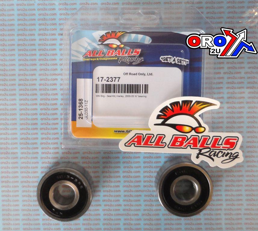 WHEEL BEARING KIT FRONT & REAR 01-08 HARLEY, ALLBALLS 25-1368 ROAD