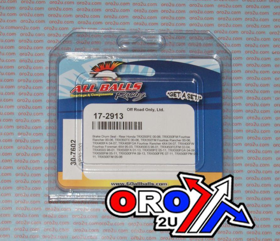 REAR BRAKE DRUM SEAL ATV, ALLBALLS 30-7602 TRX350 500 41x76x19