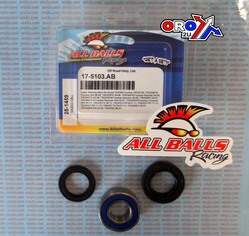 LOWER STEERING BEARING KIT, ALLBALLS 25-1459 TRX300-450