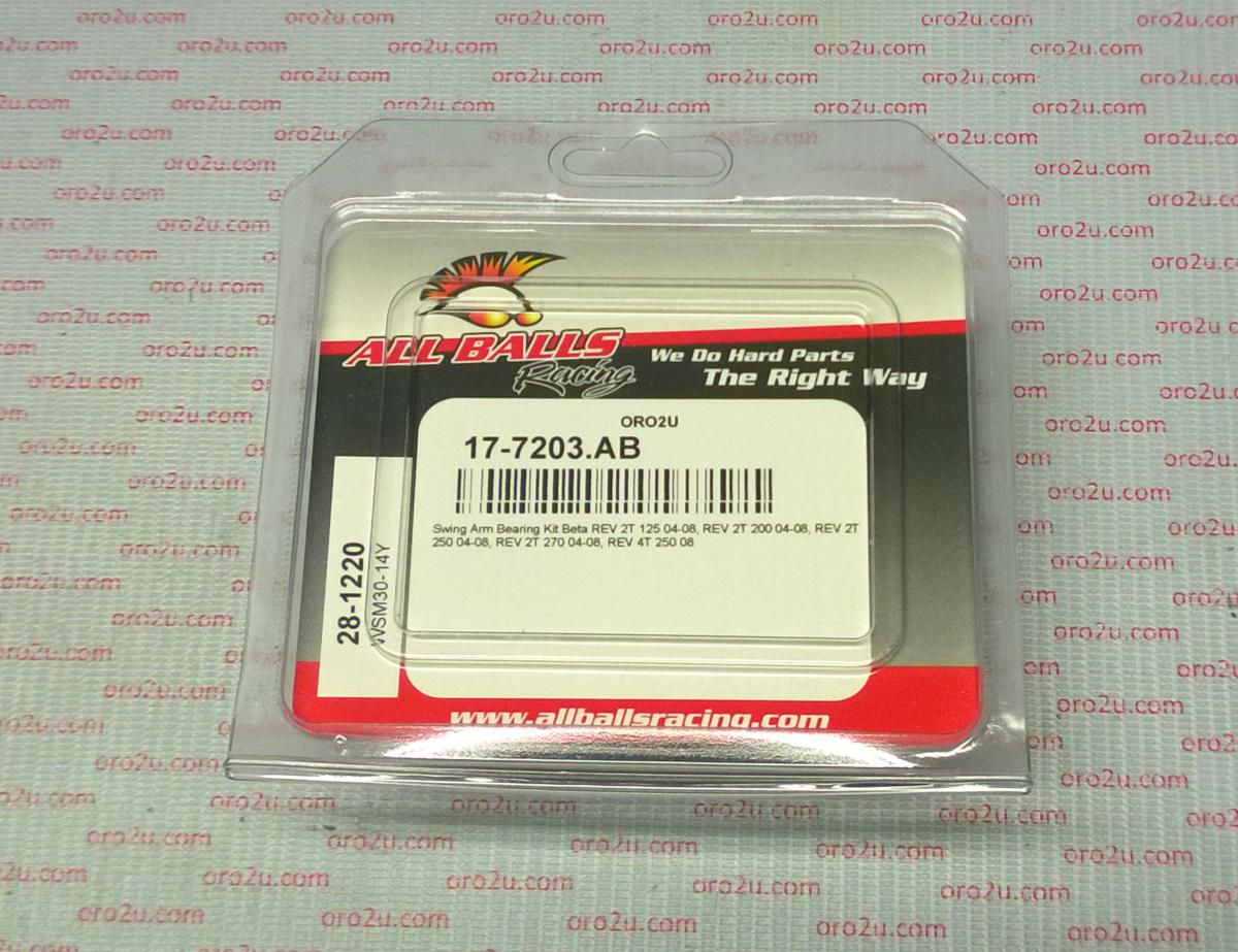 SWINGARM BEARING KIT ALLBALLS, ALLBALLS 28-1220 BETA REV 04-08