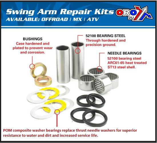 SWINGARM BEARING KIT ALLBALLS, ALLBALLS 28-1186 KAWASAKI KFX450R 08-14