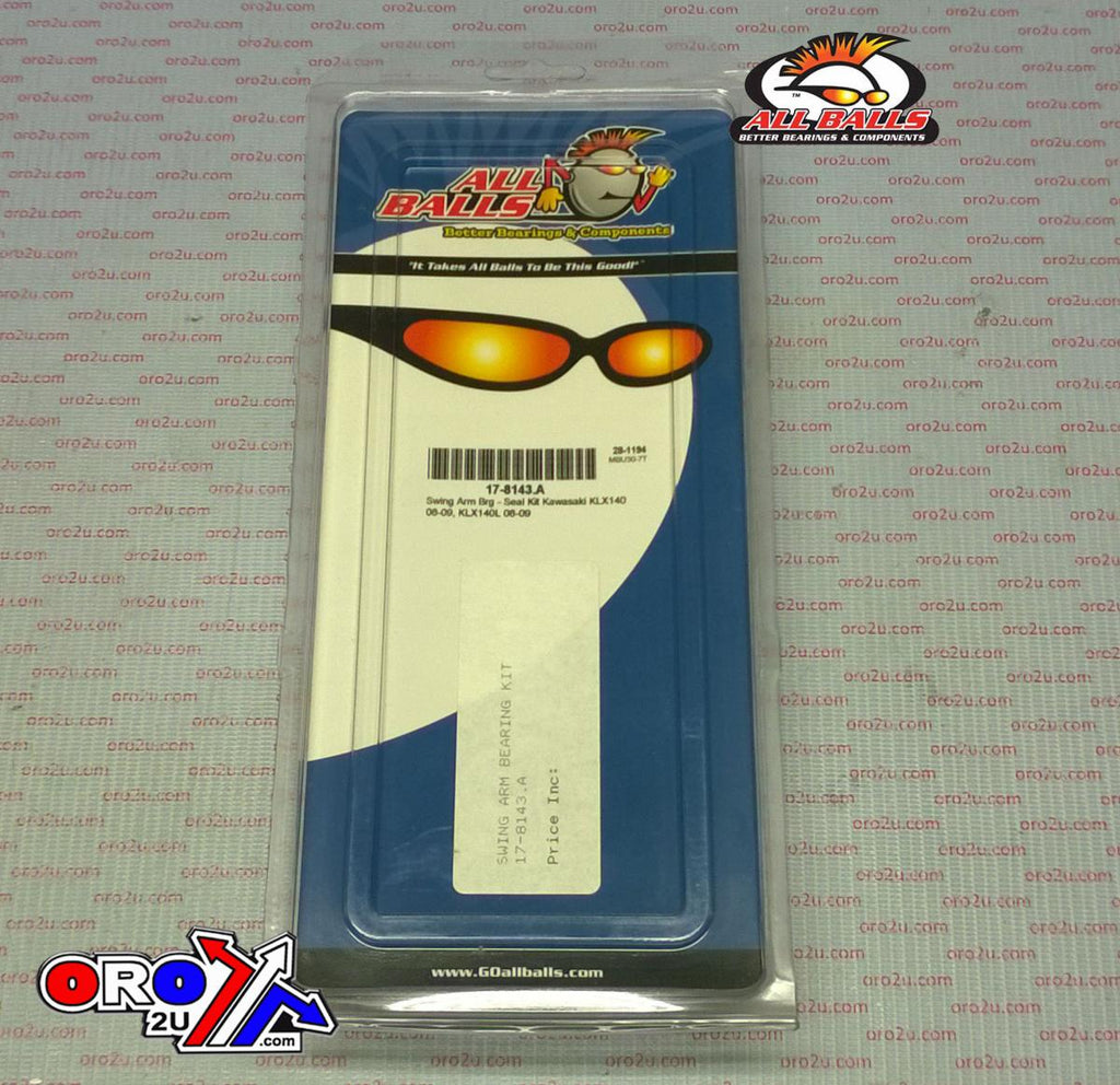 SWINGARM BEARING KIT ALLBALLS, ALLBALLS 28-1194 KAWASAKI KLX140/150 08-22