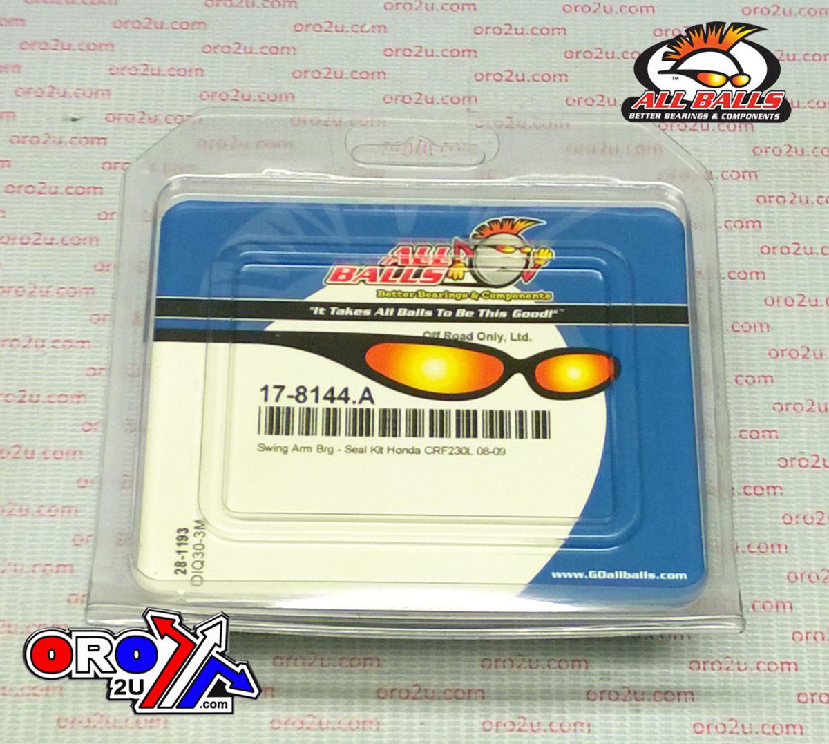 SWINGARM BEARING KIT ALLBALLS, ALLBALLS 28-1193 HONDA CRF230 08-09