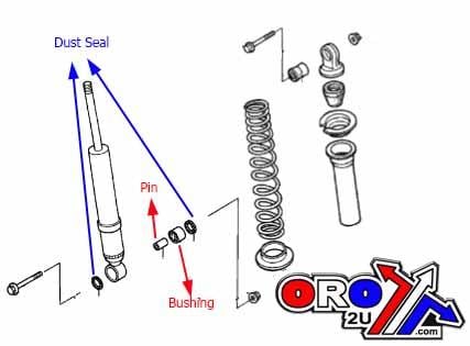FRONT SHOCK BEARING KIT TRX, ALLBALLS 21-0007 TRX450ES