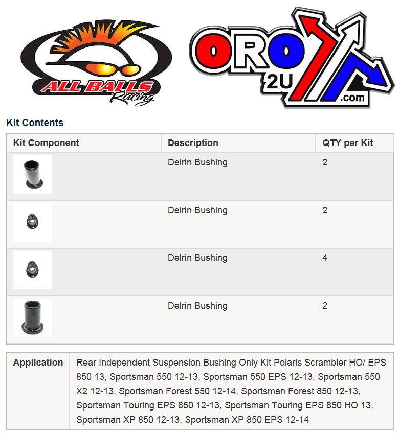 REAR INDEPENDENT SUSPENSION, ALLBALLS 50-1082 Sportsman