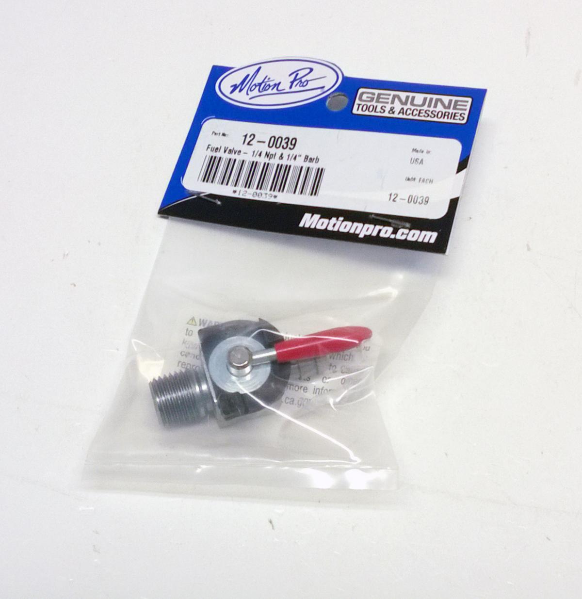 FUEL TAP INLINE 6mm SCREW END, MOTION PRO 12-0039, MP12-0039