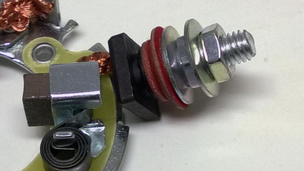 BRUSH PLATE ASSY. 2-BRUSH, 31206-MBE-008 ROAD MX ATV