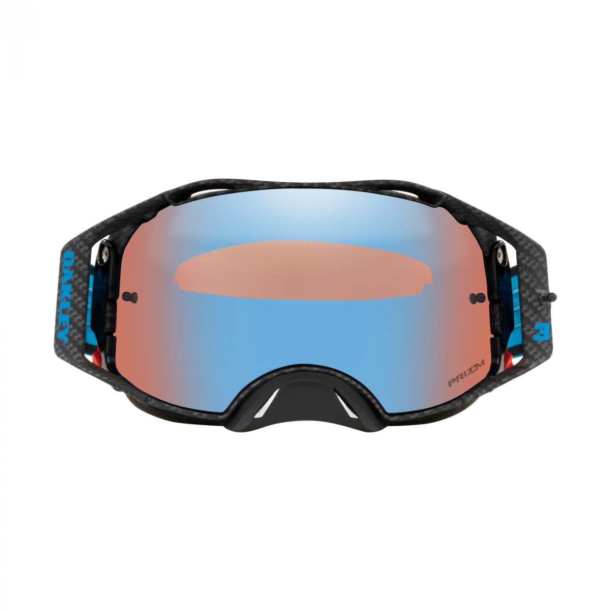OAKLEY AIRBRAKE ELI TOMAC MX, CARBON/BLUE/BLACK, OO7046-C7, PRIZM SAPPHIRE LENS OA OO7046-C7