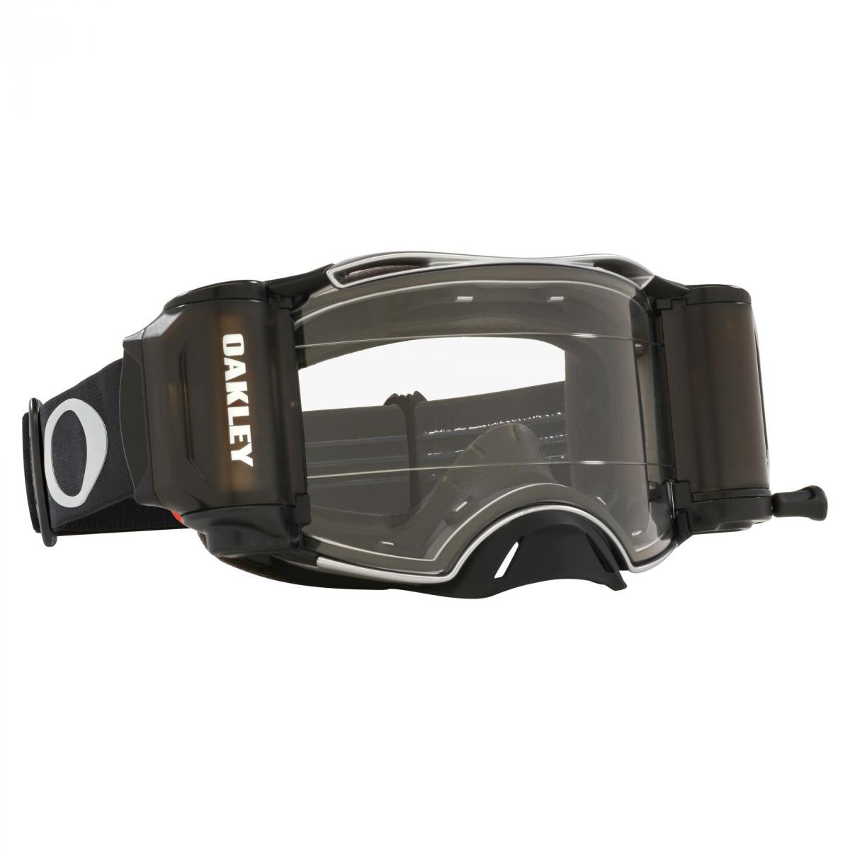 OAKLEY AIRBRAKE MX TUFF BLOCKS BLACK/GUNMETAL, CLEAR LENS OA OO7046-C0, INCLUDES ROLL OFFS, OA OO7046-C0