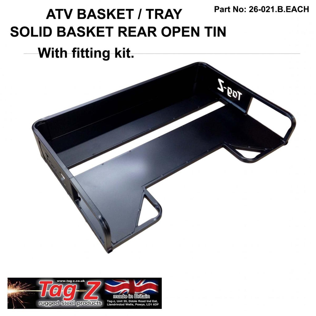 ATV STEEL CARGO RACK / SOLID BASKET, SIZE : 104x70x16.5cmTAG-Z, WITH FITTING KIT