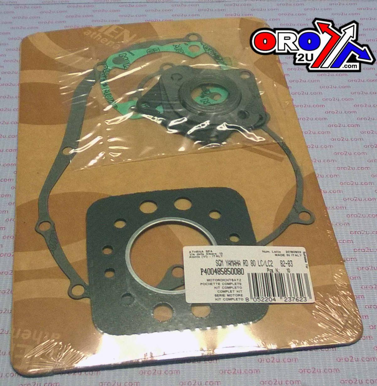 GASKET FULL SET RD80 82-83, ATHENA P400485850080 YAMAHA