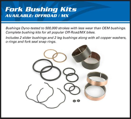 FORK BUSHING KIT 98-08 KAW ZX600/900/SUZ SV1000/GSX1400, ALLBALLS 38-6087 ROAD