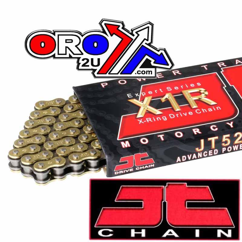 JT CHAIN 520X1R 120L GOLD-BLK, X-RING, JTC520X1RGB120DL