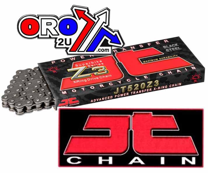 JT CHAIN 520Z3 110L BLACK Z3, X-RING Super Heavy Duty, JTC520Z3110RL