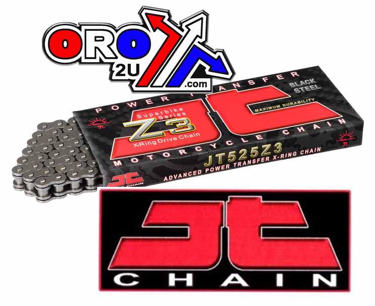 JT CHAIN 525Z3 110L BLACK Z3, X-RING Super Heavy Duty, JTC525Z3110RL