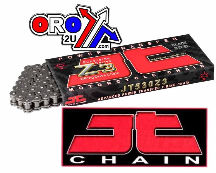 JT CHAIN 530Z3 110L BLACK Z3, X-RING Super Heavy Duty, JTC530Z3110RL