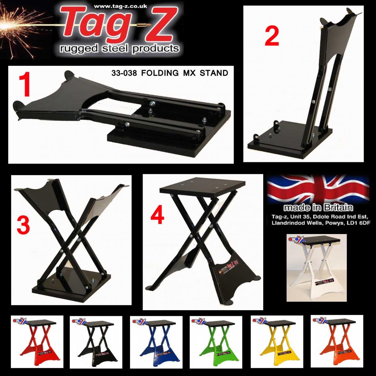 PRO FOLDING X-STAND YELLOW, SPACE SAVER MX STAND